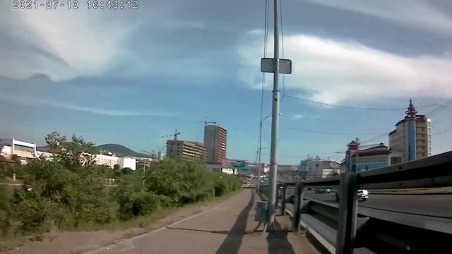 Пробная поездка по Улан-Удэ , камера Aceline S60 , самокат HoverBot BS-01 смотреть онлайн