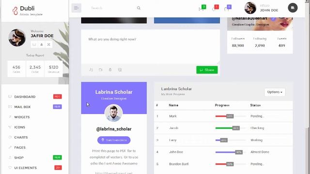 Dubli - Bootstrap Responsive Admin Web App with AngularJs by themesbar Download смотреть онлайн
