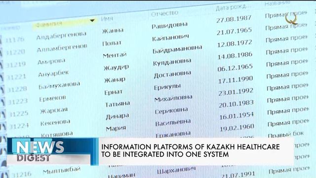Information platforms of Kazakh healthcare to be integrated into one system. Qazaq TV News смотреть онлайн