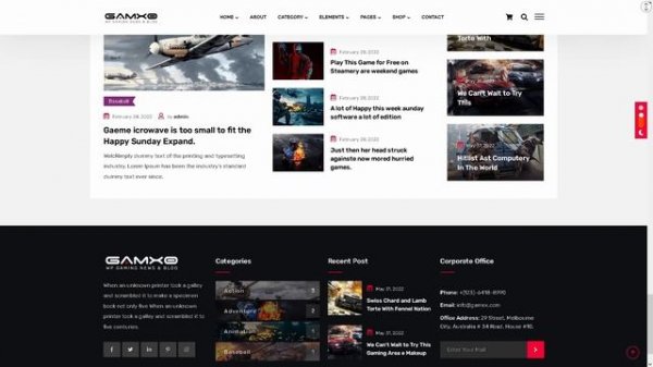 Gamxo Gaming News Website ★ WordPress Themes & Templates ★