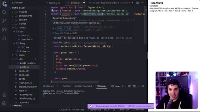Curso de Deno Fresh desde cero - ¡La alternativa de Next.js! смотреть онлайн