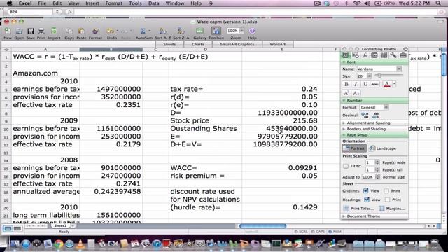 Calculating weighted average cost of capital using Excel смотреть онлайн