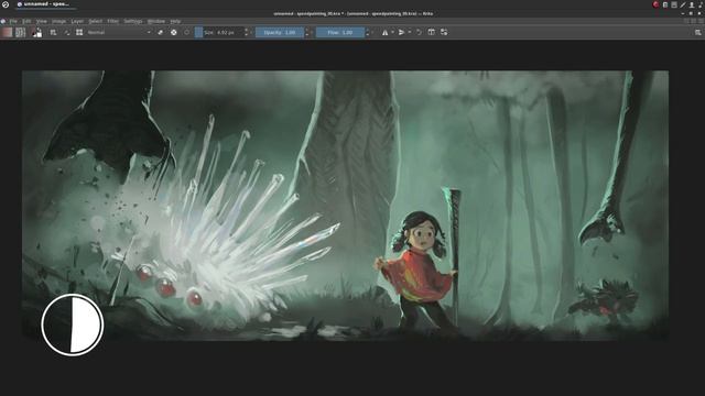Spring project: Krita speedpainting timelapse смотреть онлайн
