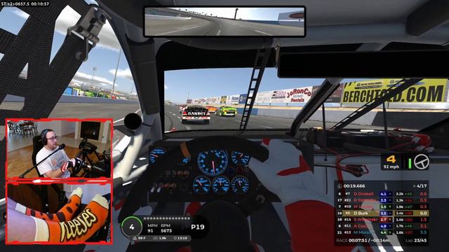 iRacing ARCA at Kevin Harvick's Kern County Raceway - Big Mistake - iRacing Oval смотреть онлайн