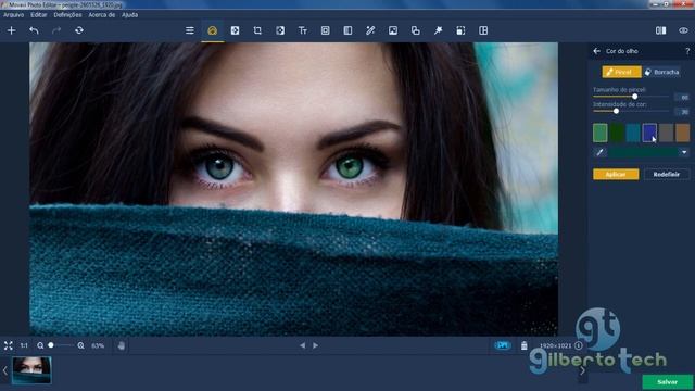 Como mudar a cor dos olhos com o Movavi Photo Editor - AULA 04 смотреть онлайн