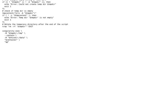 Code Review: A temporary directory that exists only during run time of user-specified code смотреть онлайн