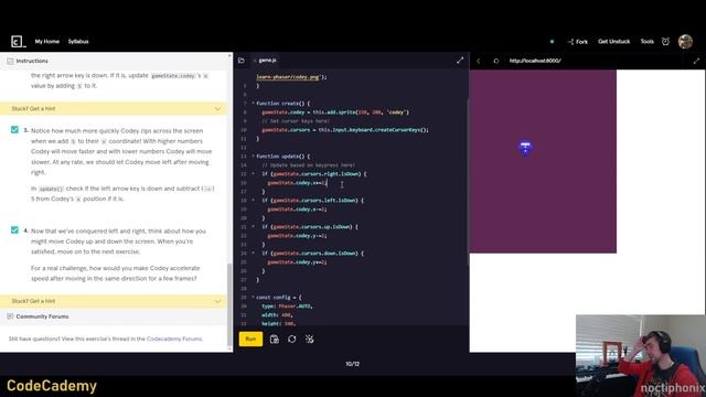 Phaser.js Basics | CodeCademy | Learning to Code смотреть онлайн