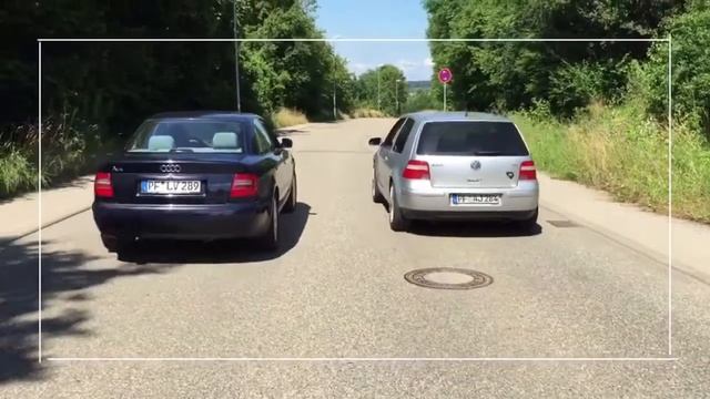 Golf IV 1.9 TDi vs. Audi A4 1.6i RACE ! смотреть онлайн