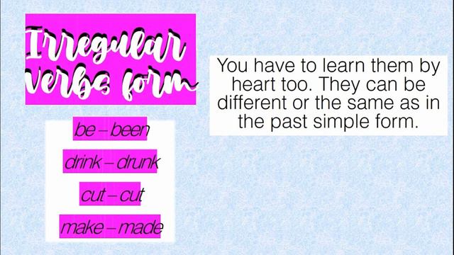 PAST PARTICIPLE (extra: verb to have) смотреть онлайн