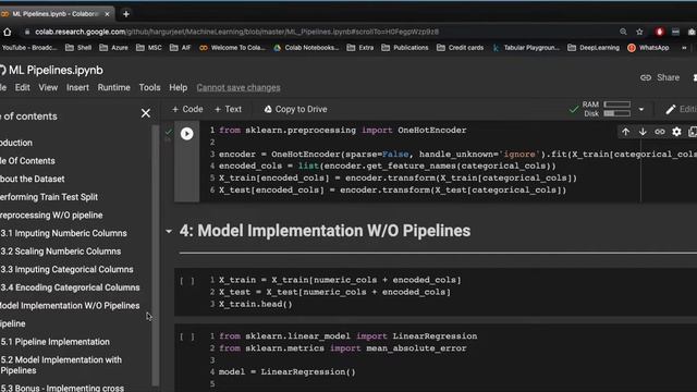 Machine Learning Pipeline Implementation Using Sklearn смотреть онлайн