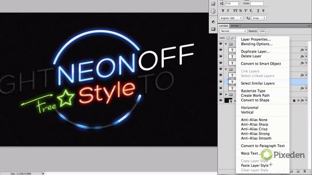 Psd Neon Text Effect Photoshop Tutorial - PIXEDEN смотреть онлайн