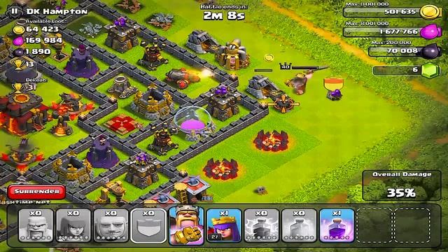 Clash of clans - Giants & Archer attack strategy ( Garcher) смотреть онлайн