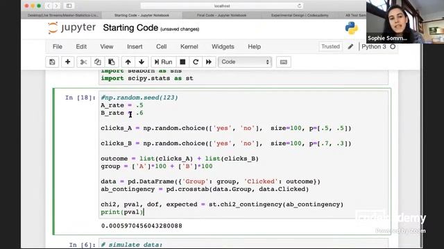 Codecademy Live Stats #8: A/B Testing: Planning and Implementing an A/B test смотреть онлайн