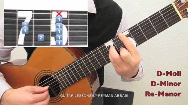 D MOLL GITARRENGRIFF - D MOLL AKKORD GITARRE смотреть онлайн