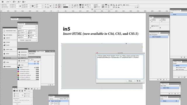 in5 v1.4 New Feature: HTML Embedding pre-InDesign CS6 смотреть онлайн