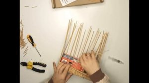 Прямоугольная корзинка Герда. Плетение из бумажной лозы для начинающих. Все необходимое - в наборе.