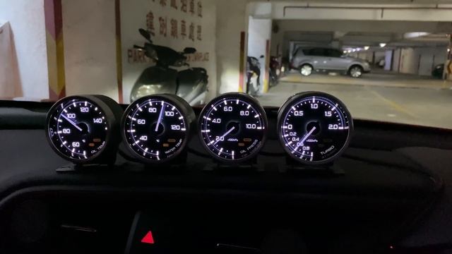 Honda Civic Type-R FK8 With Defi A1 Meter (Water Temp, Oil Temp, Oil Pressure, Turbo) Start Up
