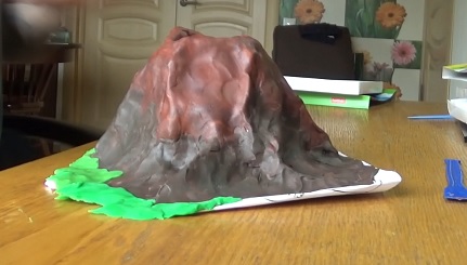 вулкан из пластилина и бумаги смотреть онлайн