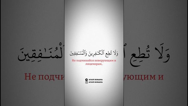 Сура: 33. Al-Ahzab📖Аят(ы): 47-48📌 смотреть онлайн