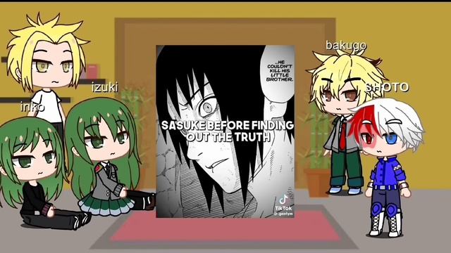 Past deku family and friends react to deku as sasuke uchiha || neglected au || read description смотреть онлайн