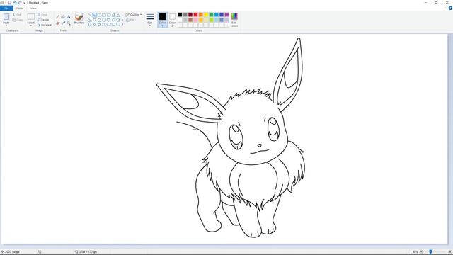 Speed Drawing of Pokemon Eevee on MS Paint | Speed Paint Anime | Pokemon Drawing смотреть онлайн