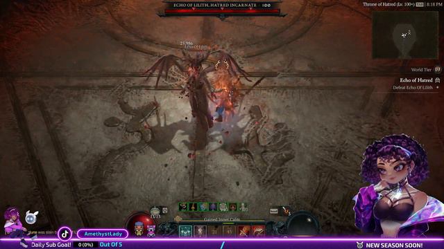 More Uber Lilith! Part 3! | Diablo 4 Season 2 | AmethystLady смотреть онлайн
