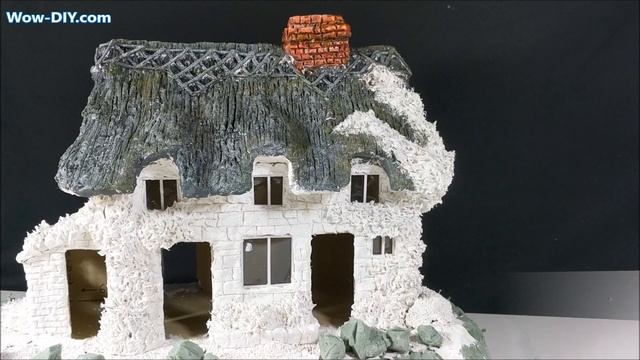 DIY Thatched Roof House by the Sea using cardboard and Das clay смотреть онлайн