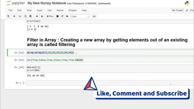 NumPy Tutorial #13 : Filtering in an Array смотреть онлайн