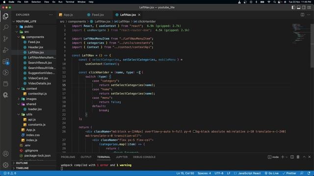 Build & Deploy Fully Functional YouTube Clone Single Page Application with React JS & Tailwind CSS смотреть онлайн