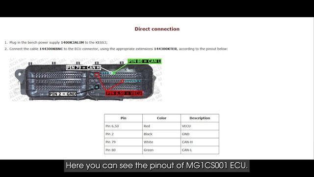 MG1CS001 - How To Read  MG1CS001 ECU Of Volkswagen Brand With KESS Alientech.