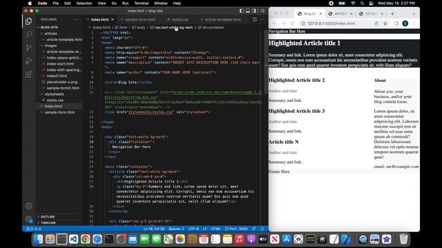 Learn HTML, CSS, and Bootstrap by building a blog site. Part 5) Spacing: margin, padding, border смотреть онлайн