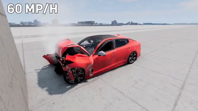 KIA Stinger vs WALL - CRASH TEST ? 240kmh ?| #beamngdrive смотреть онлайн