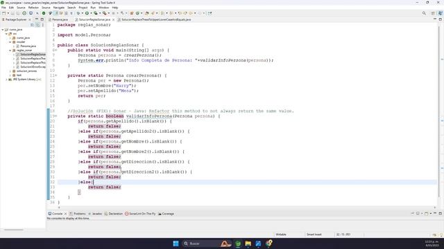 Solución (FIX): Sonar - Java: Refactor this method to not always return the same value смотреть онлайн