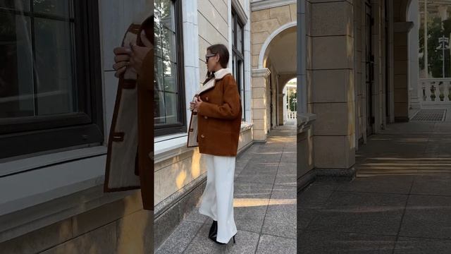 Стильный пиджак дублёнка Новинка от Paffos.ru смотреть онлайн