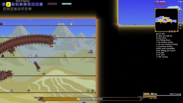 Terraria Calamity Mod | Rev nohit | 2. Desert Scourge (1.4.2.3) смотреть онлайн