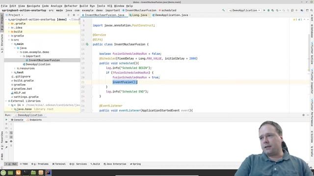 Spring Boot Run code on startup in 3 different ways смотреть онлайн