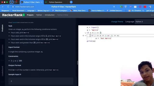 Lets Try Competitive Python Coding #1 смотреть онлайн