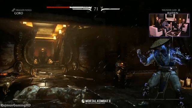 Mortal Kombat X - Goro vs Raiden Gameplay (60fps) [1080p] TRUE-HD QUALITY смотреть онлайн