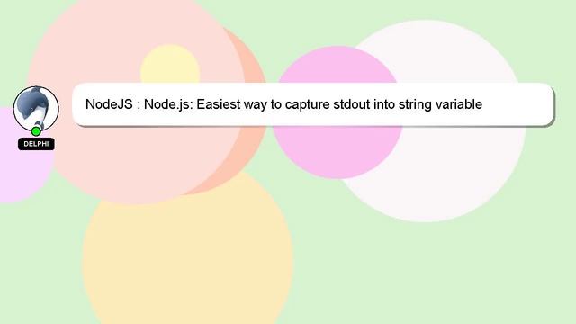 NodeJS : Node.js: Easiest way to capture stdout into string variable смотреть онлайн