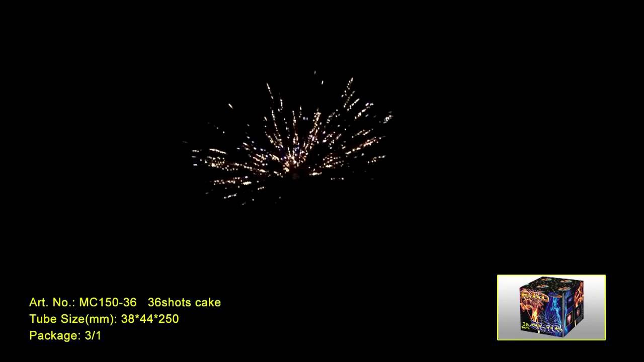 Батарея салюта MC150 - 36   - RED BLUE