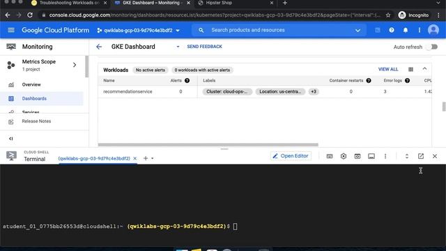 Troubleshooting Workloads on GKE for Site Reliability Engineers GSP902 смотреть онлайн