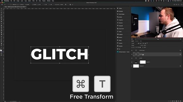 How To Create A GLITCH Text Effect In Photoshop CC #2MinuteTutorial смотреть онлайн