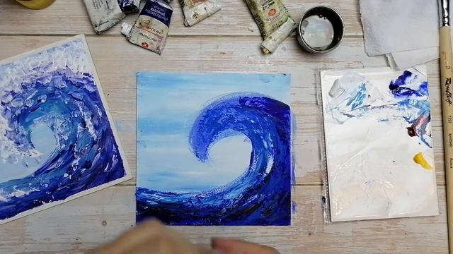 Как нарисовать морскую волну маслом смотреть онлайн