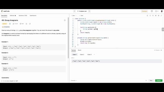Amazon Programming Interview Question | Group Anagrams | Java | O(n*k(log k)) Solution смотреть онлайн