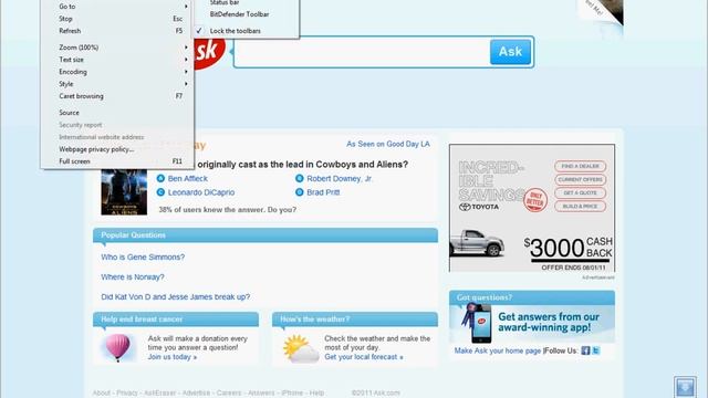 how do I get rid of ask toolbar homepage search engine смотреть онлайн
