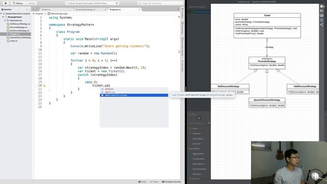 Strategy Design Pattern: Áp dụng vào code (C#) смотреть онлайн