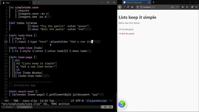 ClojureScript with React (Reagent) - A simple todo app смотреть онлайн