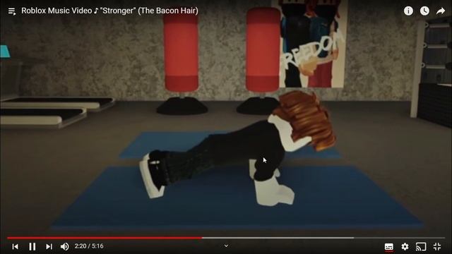 Roblox Music Video ♪ Stronger The Bacon Hair YouTube Google Chrome 2021 02 16 19 52 12 смотреть онлайн