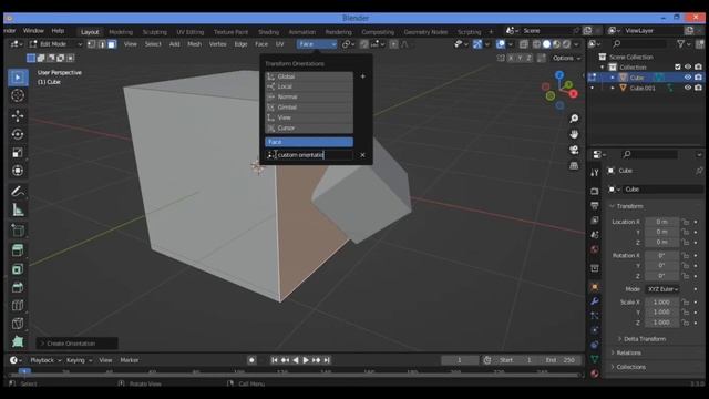 Custom transform orientation in Blender | how to control your 3D objects orientation for modeling смотреть онлайн