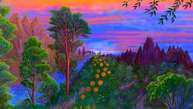 Infinite Flowers Zoomquilt - an infinitely zooming painting - 10 hours 4K смотреть онлайн